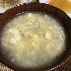 ☆★餃子の餡の残りで♪香味玉子スープ★☆